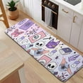 thumbnail image 5 of Purple Gothic Cat Crystal Pattern Kitchen Rug Mat,Kitchen Runner Rugs Non Skid Washable,Decorative Kitchen Floor Mats for Kitchen,Sink,Laundry,17"x47.2", 5 of 7