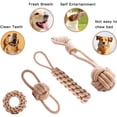 thumbnail image 3 of Cat Dog Rope Toys Cleaning Teeth Grinding Teeth Interest Interactive Wear Resistant Knot Toy Play Entertainment Pet Supplies (TwoWay Pull The Ball), 3 of 7