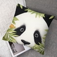 thumbnail image 7 of Chinese Panda Eating Bamboo Square Throw Pillow Covers Soft Coral Fleece Decorative Throw Pillow Covers Pillow Covera for Decor Sofa Living Room Bedroom, 7 of 7