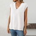 thumbnail image 2 of Chandail Sans Manches Col en V Tricoté Style Universitaire pour Femmes, 2 of 7