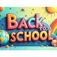thumbnail image 5 of LUUFILx Back to School Backdrop Background Rainbow Globe Decoration for Classroom Parties Event Supplies Banner Student Gathering Academic Celebration, 5 of 8