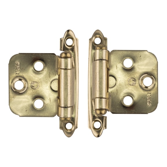 Amerock bp34293-XCP5 Face Frame Mount Self-Closing Cabinet Hinge For Variable Overlay Kitchen Door Polished Brass - pack of 5