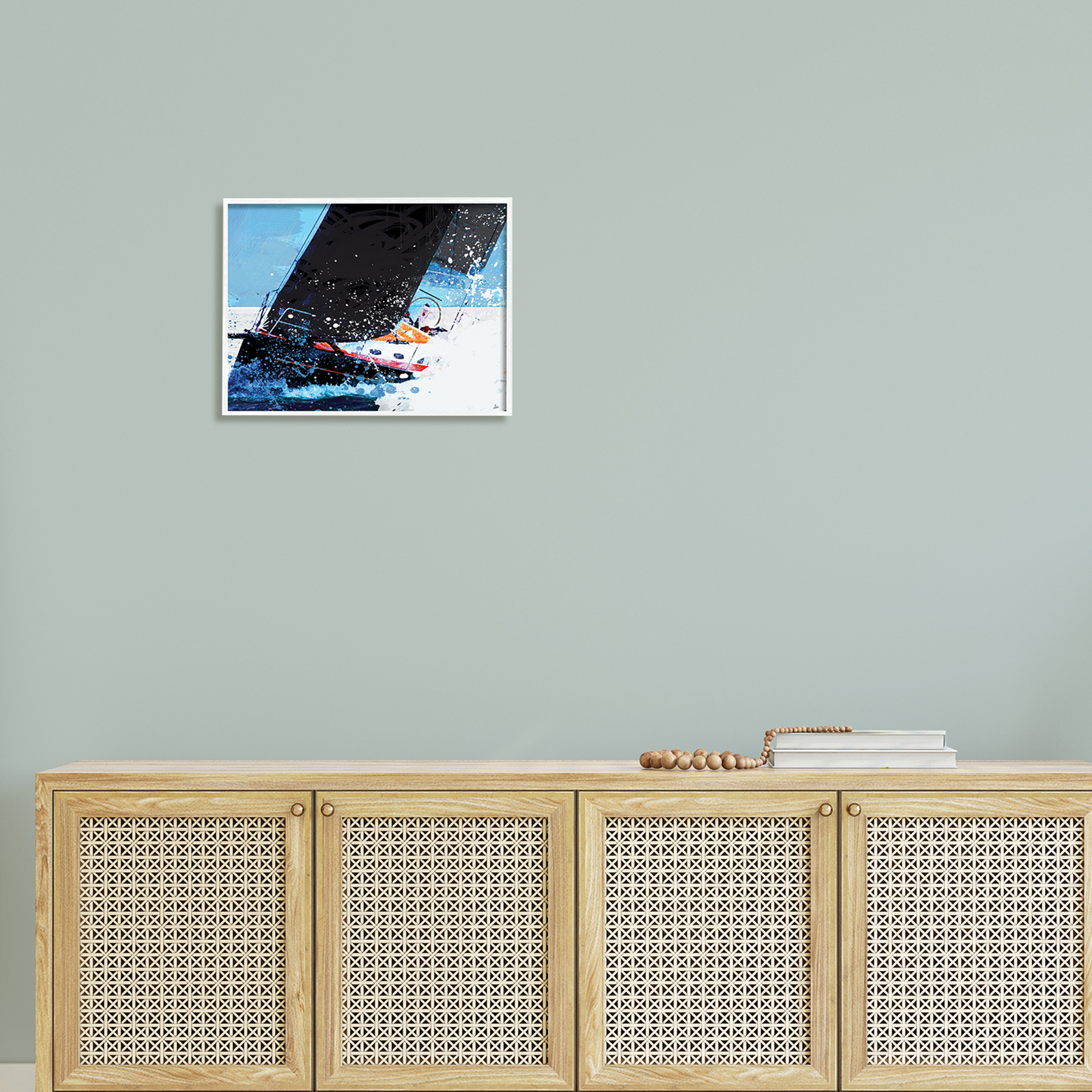Stupell Industries Boat Rough Water Splashing Waves Ocean Collage , 20 x 16, Design by Savannah Miller