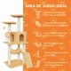 thumbnail image 2 of Mueble Rascador Multinivel con sisal y cueva para Gatos Poli Pets Persa Color Beige Ideal para Espacios Pequeños., 2 of 7