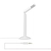 AMZER 120 Degree Rotation Head 3.5mm Jack Studio Stereo Recording Microphone, Cable Length: 1.3m, Compatible with PC and Mac for Live Broadcast Show, KTV, etc.(White)