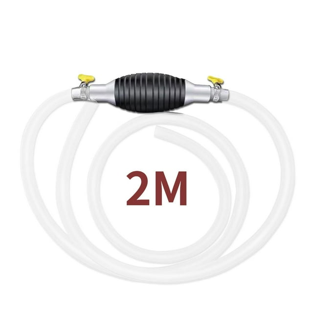 Bomba de Sifón Hearoom Pro Fuel Negro Manguera de 2M para Gas, Aceite, Diésel y Agua