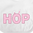 thumbnail image 4 of Inktastic Hop Bunny Ears in Pink Boys or Girls Baby Bib, 4 of 4