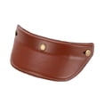 thumbnail image 3 of Terraxo Helmet Visor 3 Snap Button Sun Visor Brim Cap Protector Sturdy Peak PU Leather Lightweight Opens Face Shield Replacement Suitable for Daily Riding Hel Brown, 3 of 8