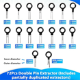 thumbnail image 3 of Terminal Removal Tool Kit 139 Pcs Depinning Tool Electrical Connector Pin Removal Tool Kit Pin Extractor Tool Set,139 pcs x electrical pin removal tool kit, 3 of 5