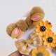 thumbnail image 5 of Pasadores para el pelo de punto para niñas, estilo 6 pinzas para el pelo de felpa suave con patrones adorables, 5 of 5