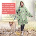 thumbnail image 4 of Wearable Oversized Blanket,Green Cow Heart Pattern Wearable Blanket Hoodie for Adults,Cozy Hooded Blankets with Super Pockets,Super Warm Fuzzy Pullover for Women & Men, 4 of 6