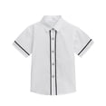 thumbnail image 4 of Fozruso Boys School Uniform Shirts Summer Casual Short Sleeve Button Down Shirt for Kids, 4 of 7