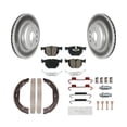 thumbnail image 1 of Transit Auto Rear Disc Coated Rotors Semi-Metallic Pads Parking Brake Shoes and Hardware Kit for Car 2013 BMW 335i Convertible Coupe with Blue Painted Calipers KGS-103454, 1 of 2