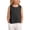 Black, variant on Boys Girls Tank Tops Summer Crewneck Casual Linen Sleeveless Shirt Kids Beach Outfits 3-14 Years
