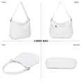 thumbnail image 3 of Bolso Hobo Montana West MWC-085WH de cuero vegano blanco, 3 of 5
