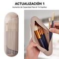 thumbnail image 2 of Estuche para Brochas de Maquillaje de Silicona,Soporte para Brochas de Maquillaje Magnético,Cierre Magnético Mejorado,Soporte de viaje Portátil Impermeable para Brochas (Caqui), 2 of 7