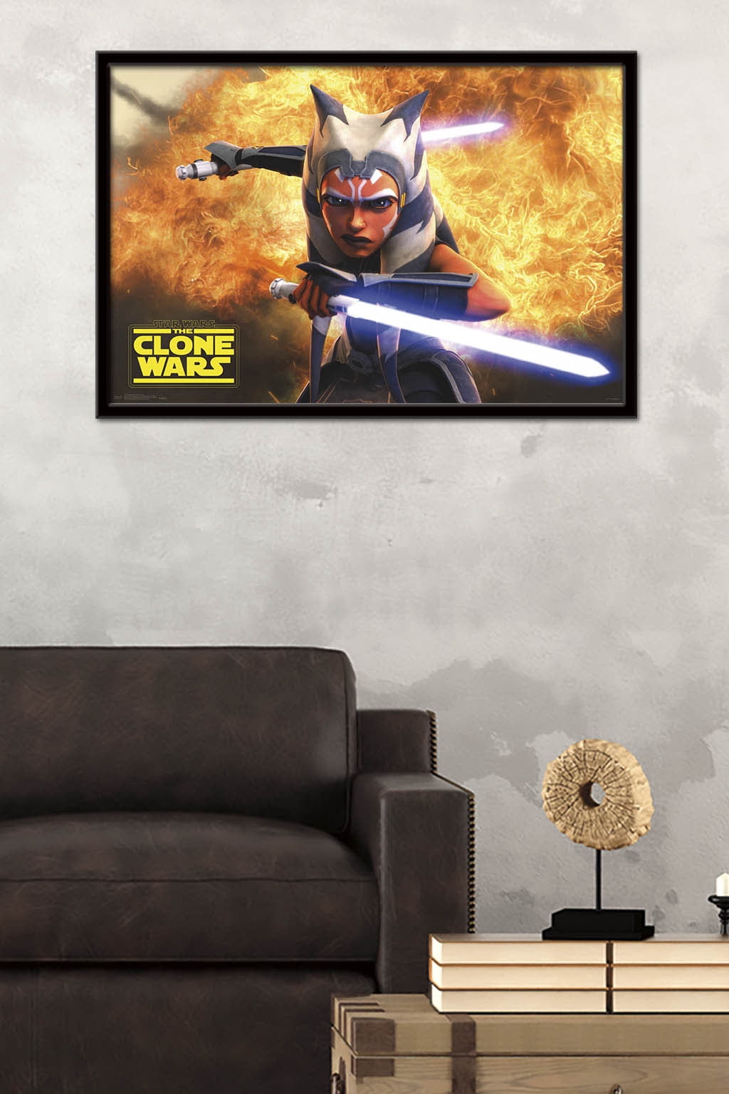 Star Wars: The Clone Wars - Ahsoka Tano Wall Poster, 22.375" x 34", Framed