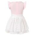 thumbnail image 2 of Baby Girls Pink White Knit Floral Cutouts Bottom Dress 12M, 2 of 2
