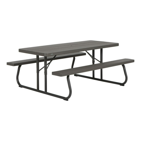 LIFETIME - Table de pique-nique extérieure rectangulaire, 6 pieds, bronze sablé