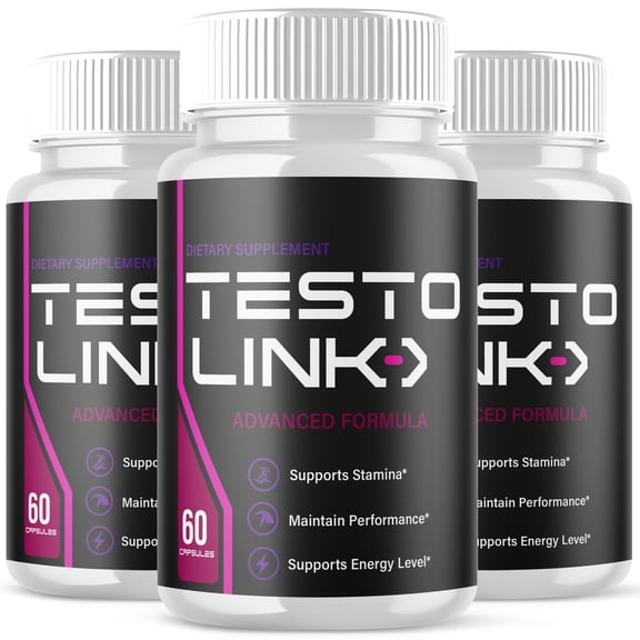 Testo Link Advanced Formula Pills All Natural Vitamin Supplement TestoLink 180 Capsules