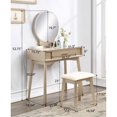 thumbnail image 6 of Miekor Furniture Maly Contemporary Wood Vanity and Stool Set, Purple B5A0330, 6 of 6