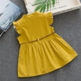 thumbnail image 2 of FNNMNNR Baby Kids Girls Embroidery Floral Dress Toddler Baby Summer Sleeveless Ruffle Dress, 2 of 7