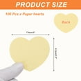 thumbnail image 2 of 100Pcs Heart Cutouts Paper 2.5x3 Inch Heart-Shape Cards for DIY Light Yellow, 2 of 6