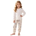 thumbnail image 2 of Gubotare Toddler Joggers Girls Girl's Print Baggy Sweatpants Elastic Waist Wide Leg Track Pants Trousers Joggers 2T 3T (Beige,2-3 Years), 2 of 4