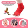 thumbnail image 3 of 1 par de calcetines con punta abierta transpirables para mujer, calcetín sin dedos, suministros para la salud de los pies, 3 of 6
