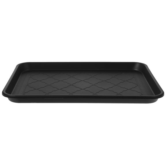 PTOOTP Multi-Function Plastic Tray, Durable Non-Slip Shoe Organizer, Black