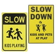 thumbnail image 1 of Minkissy 2pcs Caution Sign For Warning Iron Safety Signs In School Areas, 1 of 8