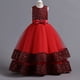 thumbnail image 2 of Vestido infantil con lentejuelas, vestido infantil con lazo, vestido de princesa para niña, vestido de niña de flores para actuación de piano, 2 of 5