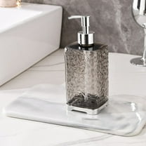 Aodebiao Automatic Hands Free Soap Dispenser Touchless Sanitizer Pump for Bathroom Kitchen Sink Refillable Liquid Soap Lotion Dispenser with No Drip Leak Proof Design Modern Home Office Essentials