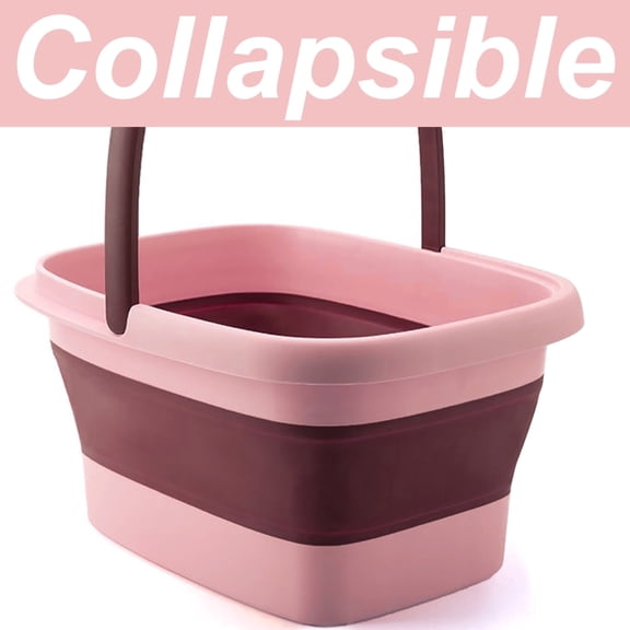 Extra Large Collapsible Foot Bath Soaking Basin Tub: Foot Spa Bucket, Pedicure Foot Spa Products, Soaker Bowl, The Foot Medic, Pink