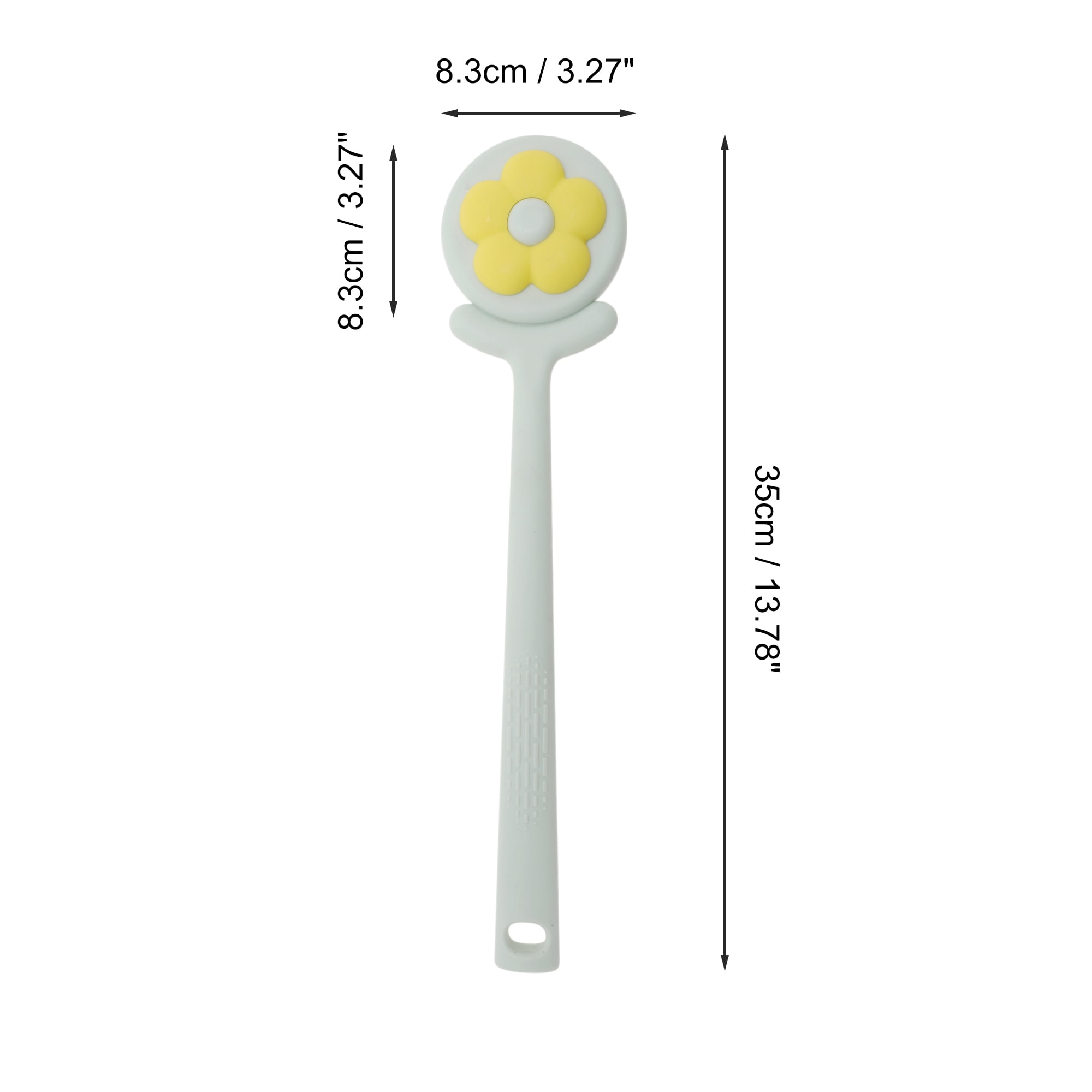 Unique Bargains Sunflower Long Handle Bath Brush 1 Pc Green