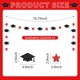 thumbnail image 5 of Yanonmyfd Black and Red Congrats Grad Banner,Class of 2026 Banner and Graduation Caps Garland,Glitter Red Graduation Decorations Banner,Pre-Strung Graduation Banner for Graduation Decorations 2026, 5 of 18