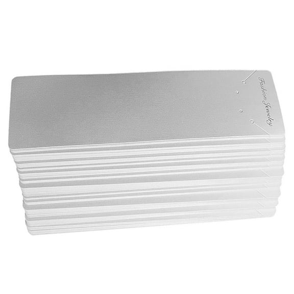 ibasenice 100Pack Necklace Display Cards White Paper Jewelry Cards Shows Events