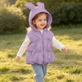 thumbnail image 4 of Mifsaly Toddler Girls Hooded Puffer Vest Cute Bowknot Sleeveless Quilted Winter Jacket Kids Lightweight Warm Outerwear Coat, 4 of 9