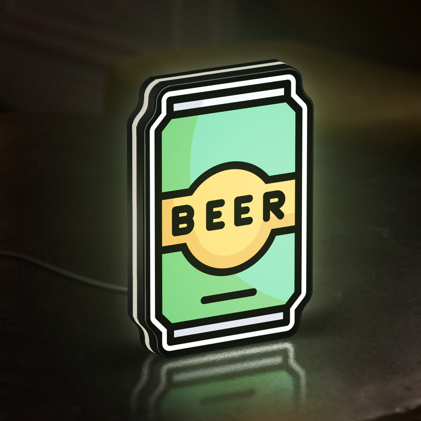 Beer Can 3D Novelty Light Box, Pub-Style Beverage Lamp Decor with Drink Design, Ideal for Alcohol Lovers and Home Bar Owners (Width 12 inch, 30cm)