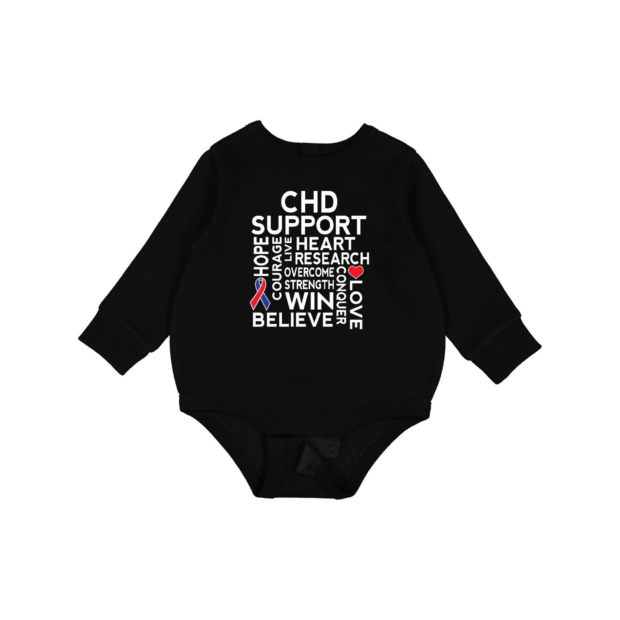 Inktastic Chd Awareness Month Baby Fleece Bodysuit
