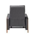 thumbnail image 6 of Baxton Studio Halstein Mid-century Modern Grey Fabric Upholstered Lounge Chair, 6 of 13