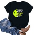 thumbnail image 2 of WREESH Graphic Print T-Shirt for Women Summer Crew Neck Short Sleeve Blouse Black, 2 of 3