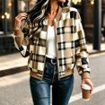 thumbnail image 2 of Xijirk Women Plaid Bomber Jacket Zip Up Long Sleeve Ribbed Trim Outerwear for Spring Fall Casual Daily Street Wear, 2 of 6