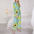 thumbnail image 4 of Bingfone Womens Pajama Sets Avocado And Hearts Print,Long Sleeve Loungewear Pajamas Set-Small, 4 of 9