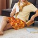 thumbnail image 5 of Balery Autumn Maple Leaf Pile Pantalones cortos de pijama de punto de algodón para hombre con cinturilla y bolsillos-Small, 5 of 6