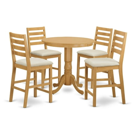 East West Furniture Jackson 5 Piece High Ladder Dining Table Set