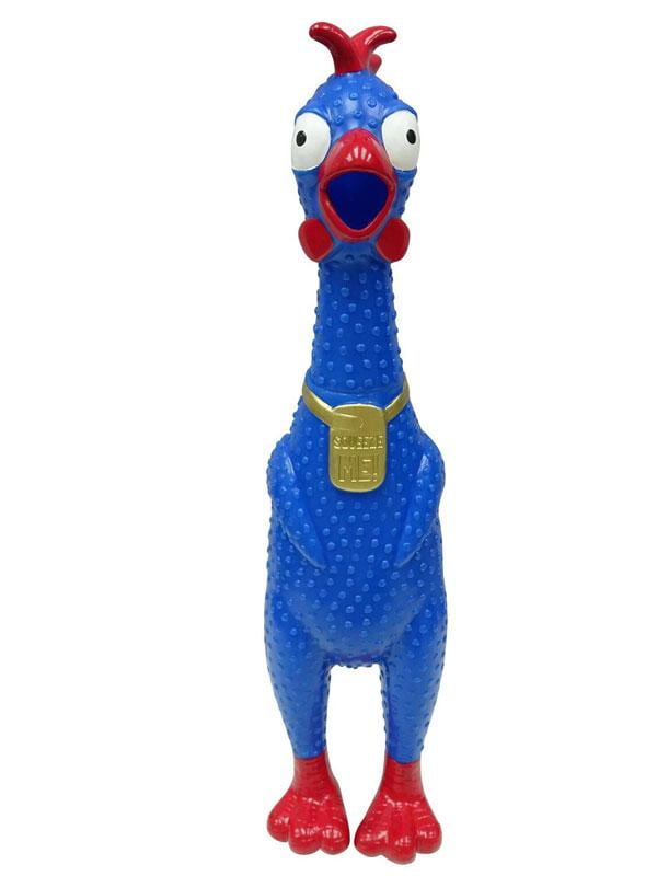blue chicken dog toy