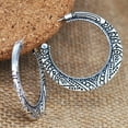 thumbnail image 7 of Jiaroswwei Vintage Big Circle Tibetan Carving Hoop Earrings Women Statement Jewelry Gift, 7 of 7