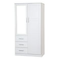 thumbnail image 7 of 100% Solid Wood Metro 2-Door Wardrobe with Mirrored Door, 7 of 7