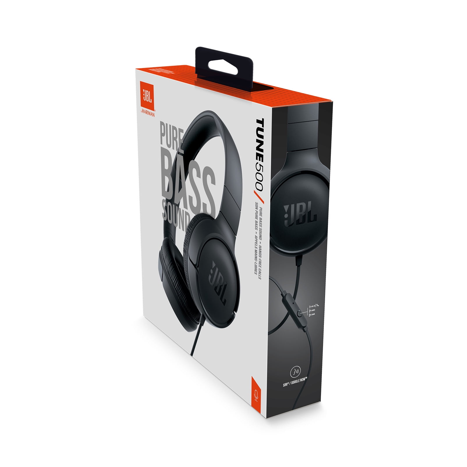 JBL Tune 500 - Wired on-ear headphones - Comfortable and powerful plug ‘n go headphones with JBL Pure Bass sound - Blue